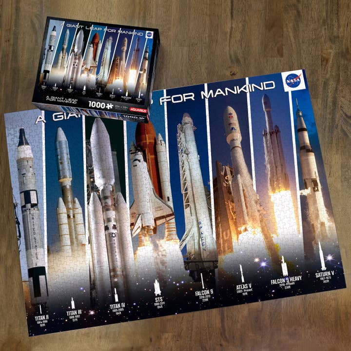 AQUARIUS, GAMAGO, ICUP, & ROCK SAWS by NMR Brands - Wholesale Puzzle - Adult - NASA Rocket Grid 1000 Piece Jigsaw Puzzle2