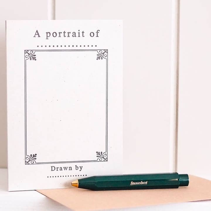 Portrait of fill in the blank letter press cards for wholesale by soch and co