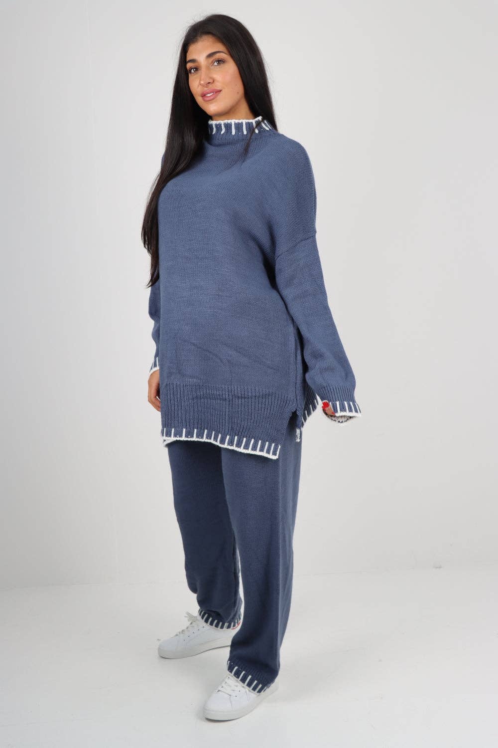 Miss Bold – Engroshandel Loungesæt - Dame – Italienske oversize strikkede sæt i matchende design10