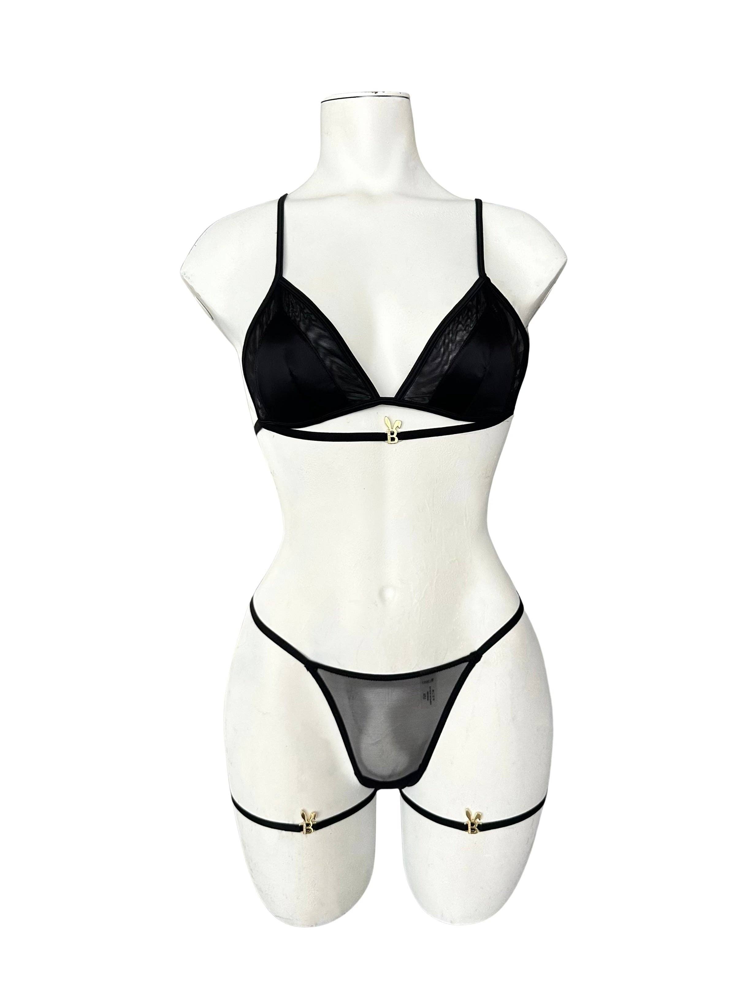 BUNNIES ROOM - Wholesale Lingerie Set - Women's - LINGERIE SET IN BLACK1