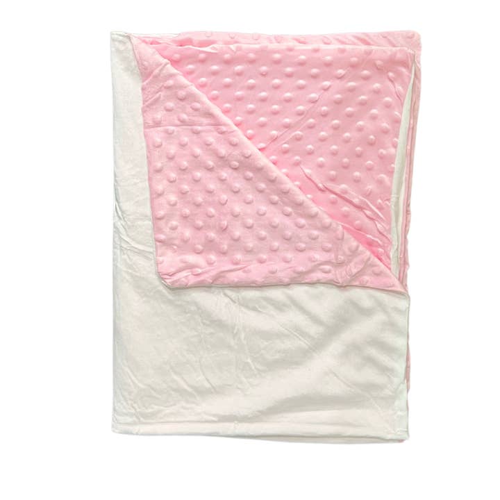 Sublimation Kings of Florida - Wholesale Bedding Blanket - Kids & Baby - Sublimation Plush Minky Baby Blankets | Blue, Pink, White