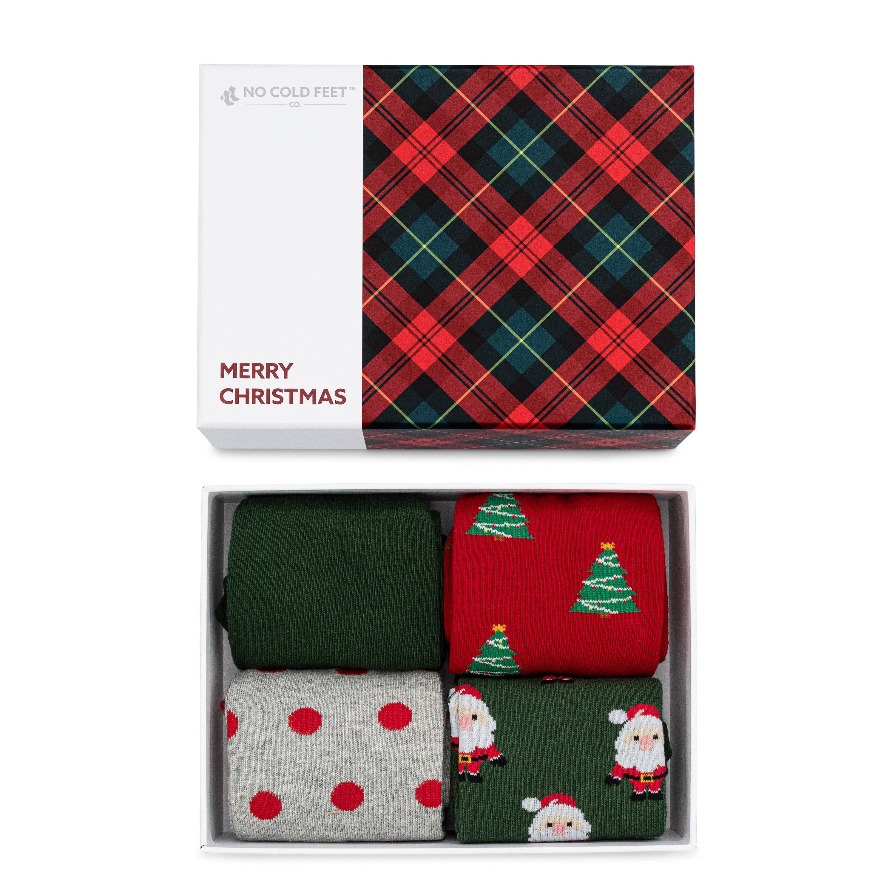 No Cold Feet - Wholesale Socks - Unisex - Christmas Gift Box 4 Sock Set4