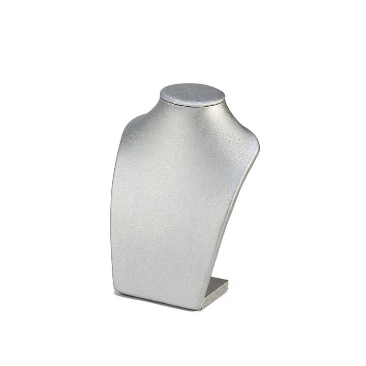 Howard's - Wholesale Retailer Display - Jewelry - Sale - 10" Silver Cloth Bust Form Necklace Display