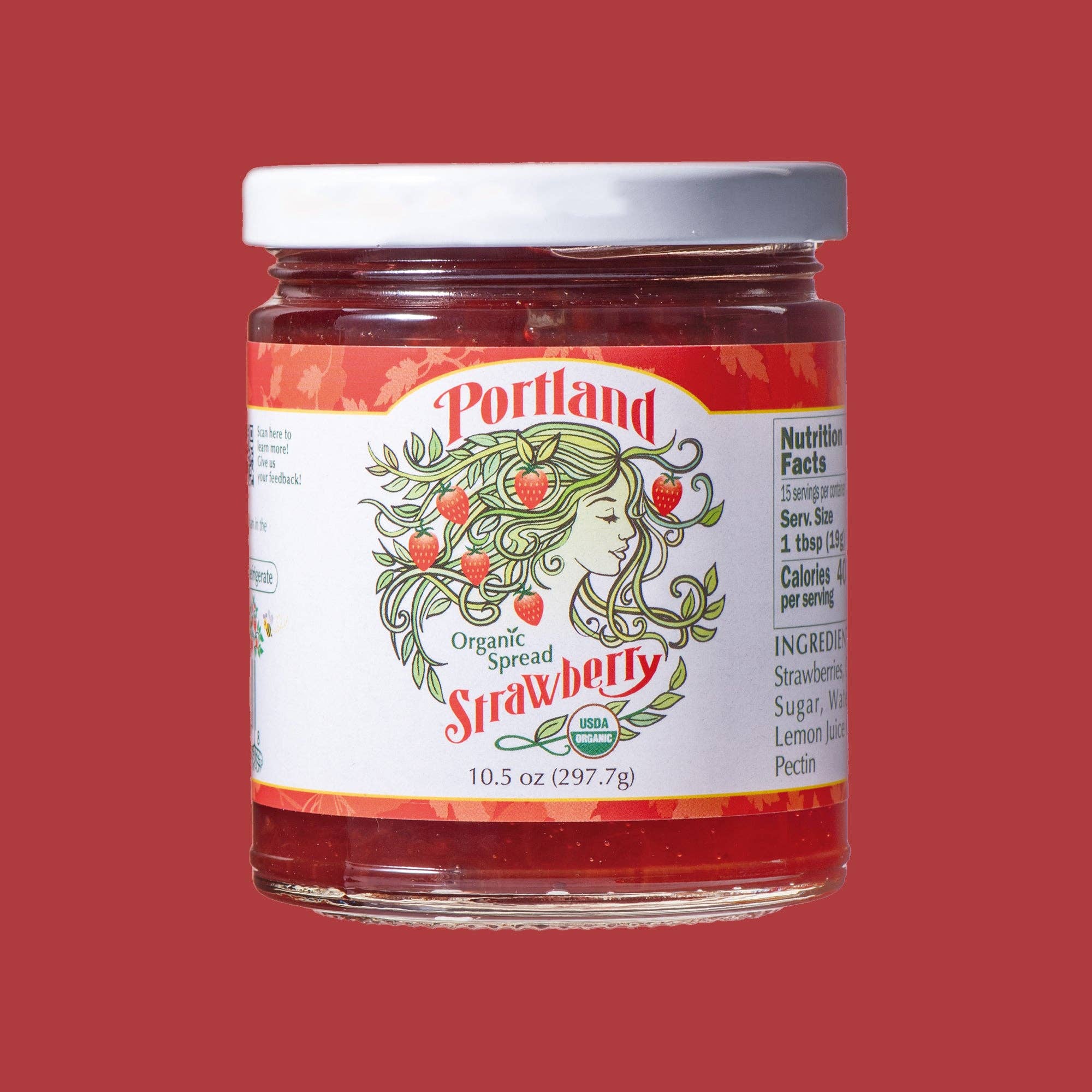 Portlandia Foods - Vente Confiture/gelée - Tartinade Bio Portlandia - Fraise