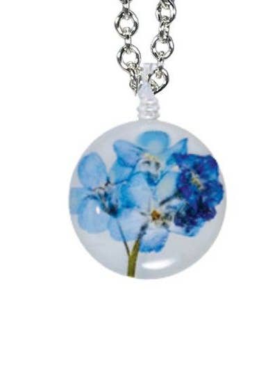 Oubliez moi Pas Sur Shell 16" Petite Rd. Collier pour la vente par Shari Dixon