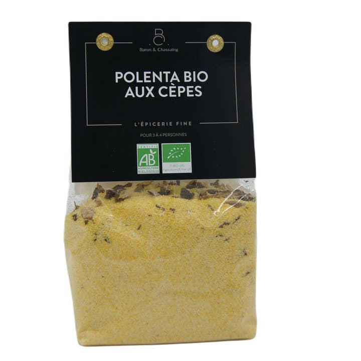 Polenta biologica con funghi porcini - 250 g - AB* per la vendita all'ingrosso da parte di Baron & Chassaing