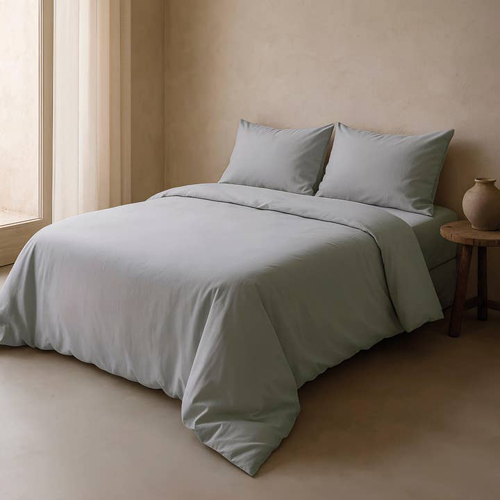 Creaciones Euromoda SL (Naturals Home) - Wholesale Duvet Cover - Solid Color Duvet Cover Cotton PALE GRAY