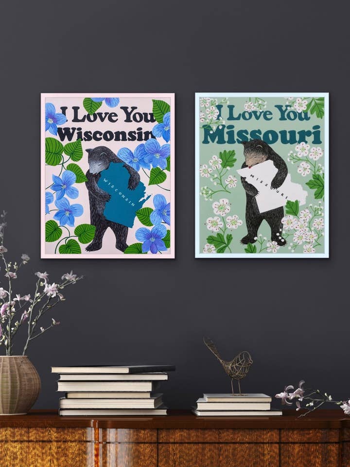 "Jag älskar dig Wisconsin" Tryck för wholesale av 3 Fish Studios