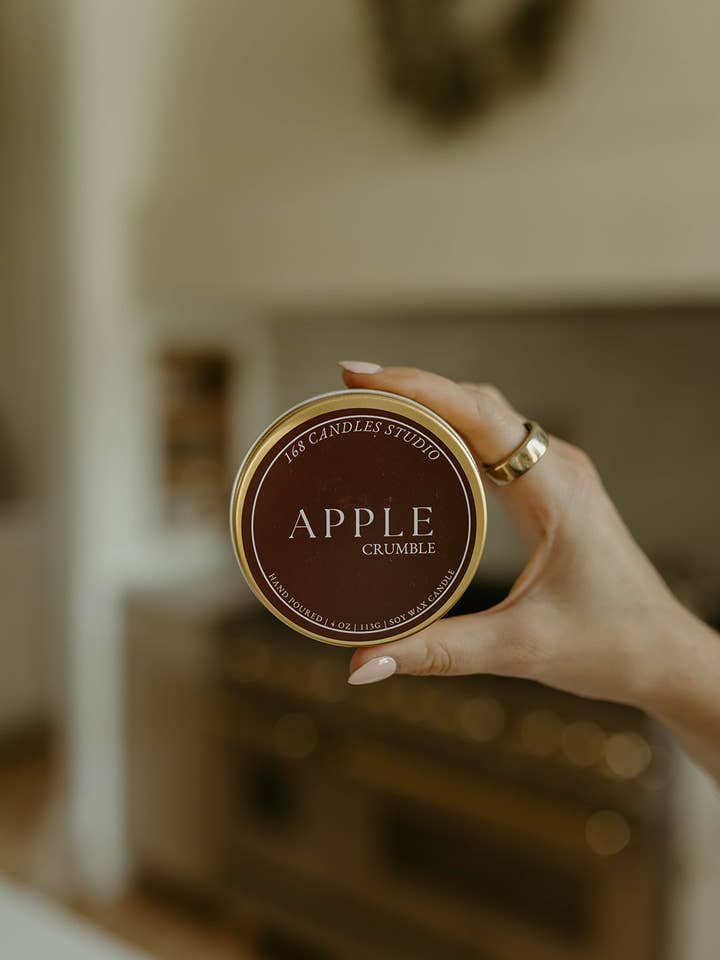 Apple Crumble 4oz Candle for wholesale by 168 Candles Studio