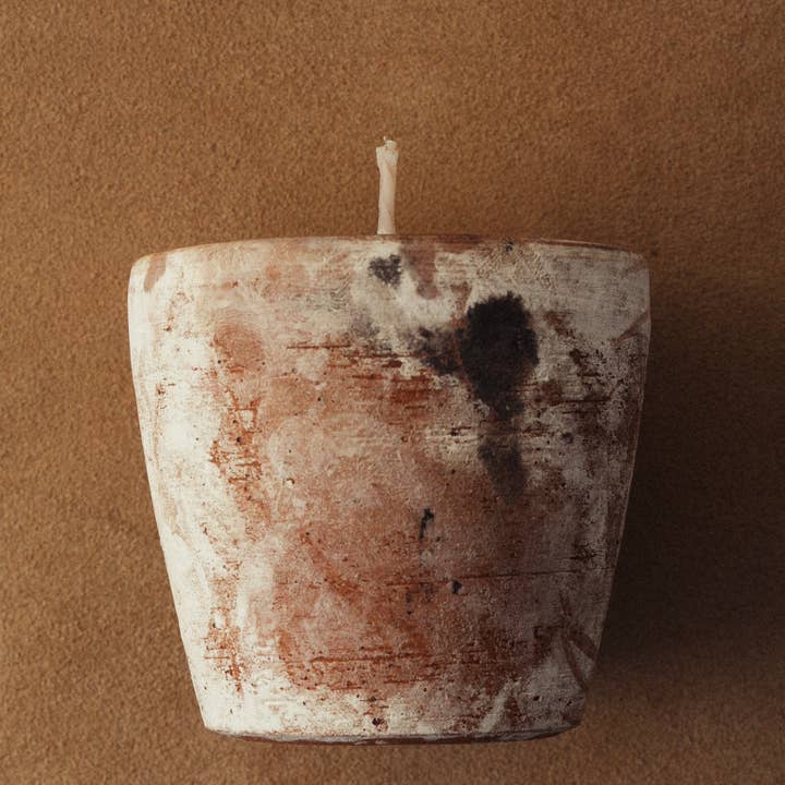 SUMMER SOLACE- Regenerative Tallow Beauty - Wholesale Jar/Filled Candle - The Earthen Tallow Candle - Smoked Terra Cotta- 4 oz