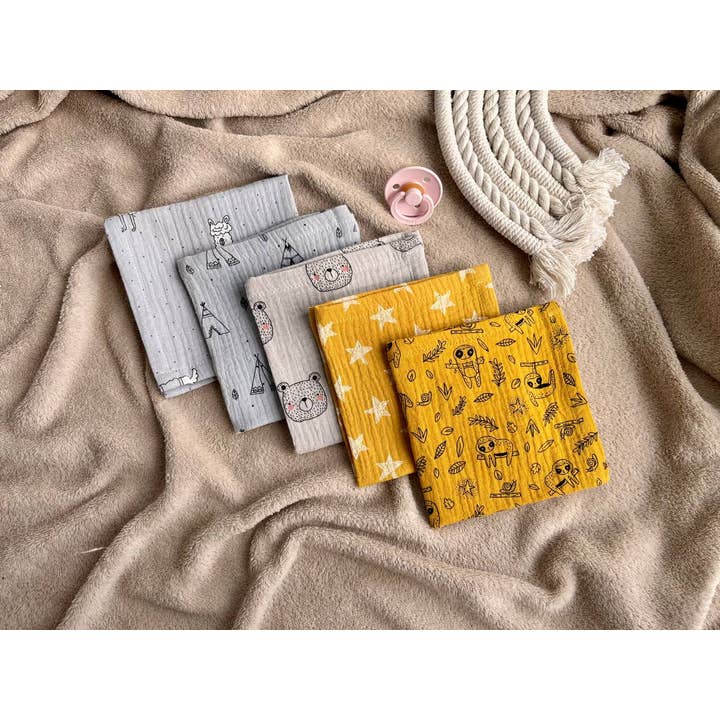 Pastel Baby - Wholesale Face & Body Wipes - Baby - Reusable Cloth Baby Wipes, Zero Waste Family Wipe set of 52