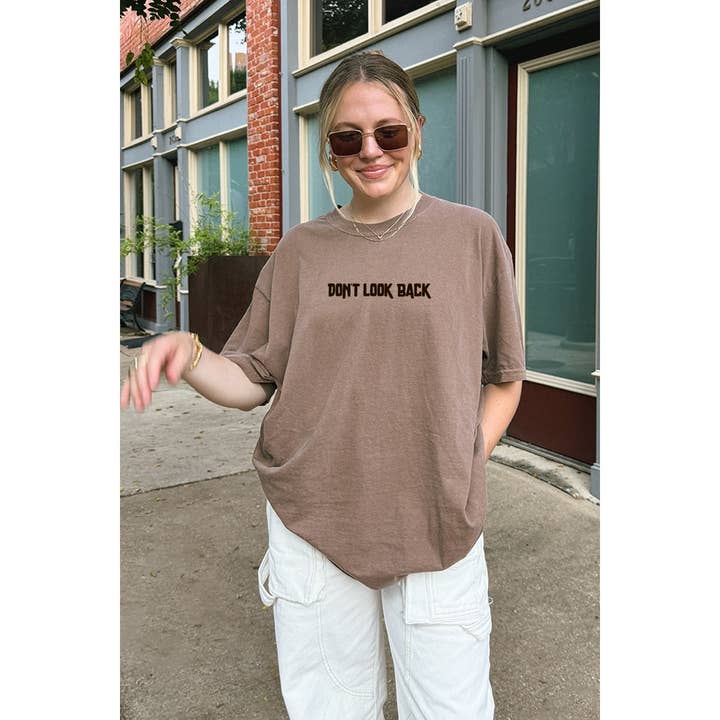 Illustrated Society - Wholesale T-Shirt (Graphic) - Women's - DO NOT LOOK BACK LEOPARD VINTAGE GRAPHIC OVERSIZED TEE4