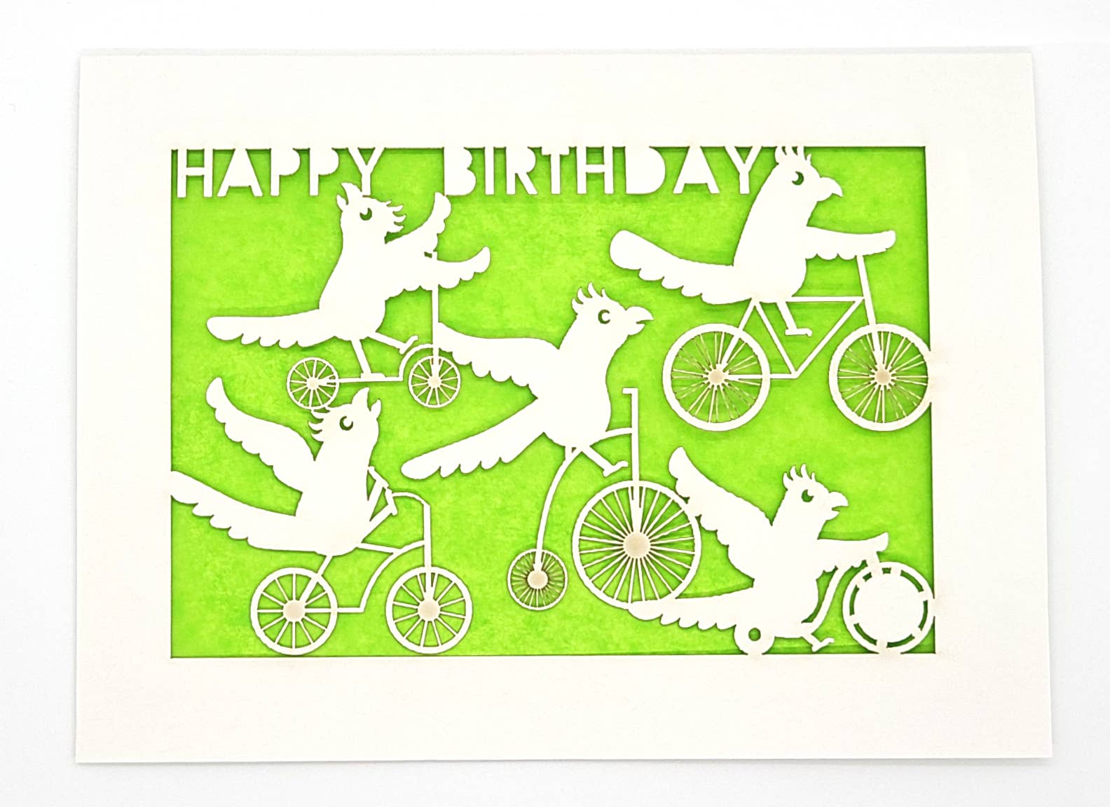 two hermanas - Wholesale Birthday Card - Happy Birthday - Parrots on Bikes Birthday Card7
