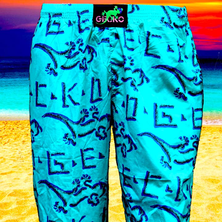 Gecko Petro Neon Mint Beach Pants (1988) for wholesale by Gecko Hawaii