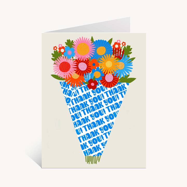 Thank You Bouquet Greeting Card for wholesale by Lisa Congdon Art & Illustration
