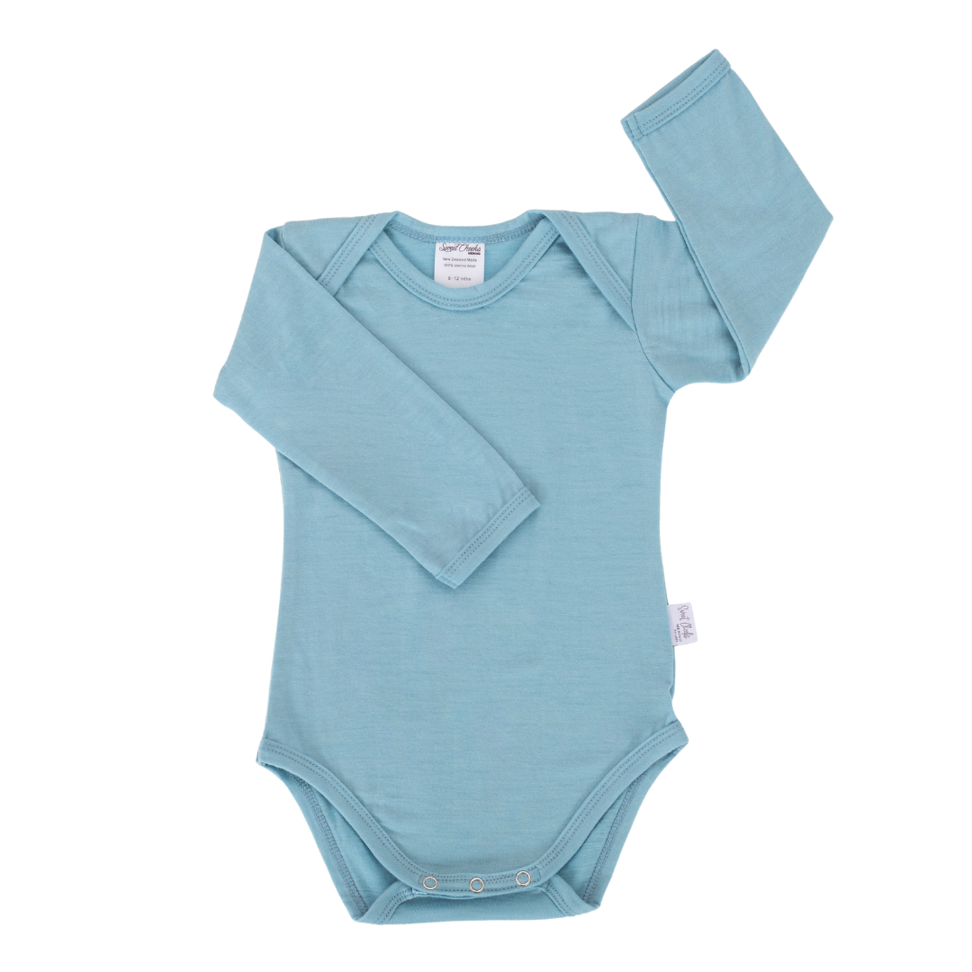 Sweet Cheeks Merino – wholesale Bodysuit (non-footed) – Baby – Long Sleeve Bodysuit1