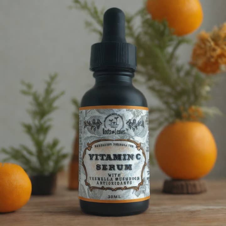 Roots And Leaves - Wholesale Facial Serum/Concentrate - Vitamin C Brightening Serum + Tremella Mushroom