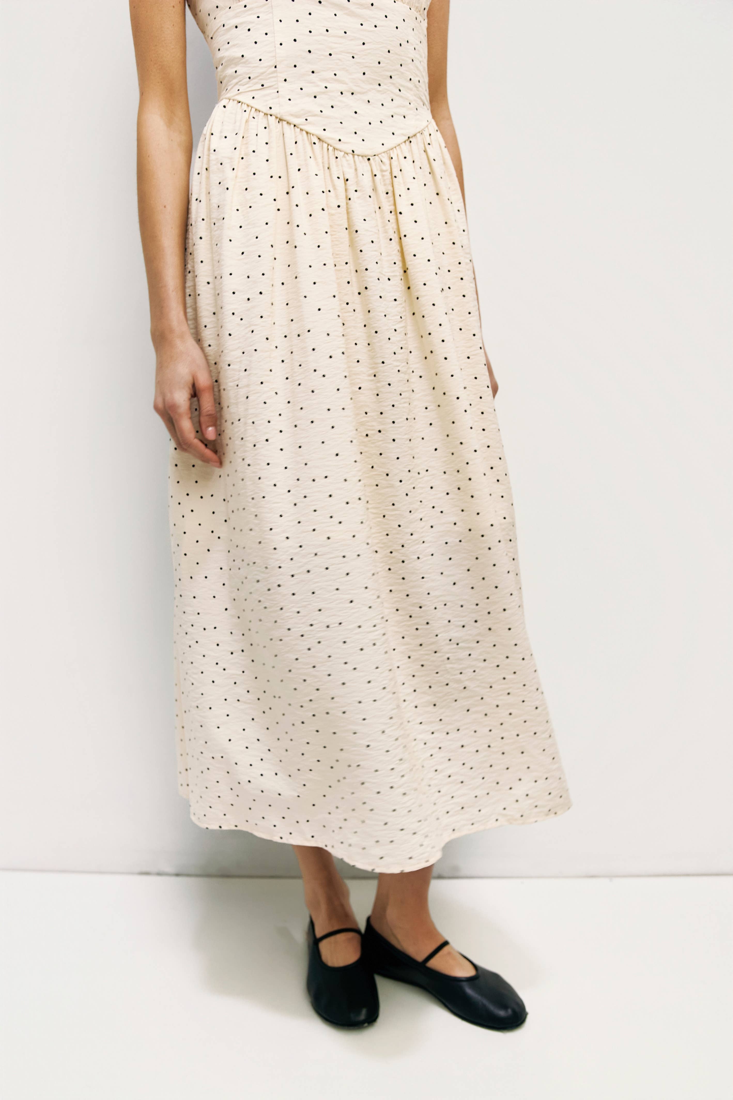 All Row - Wholesale Dress - Women's - The Melinda Dress | Polka Dot Milkmaid Dress6