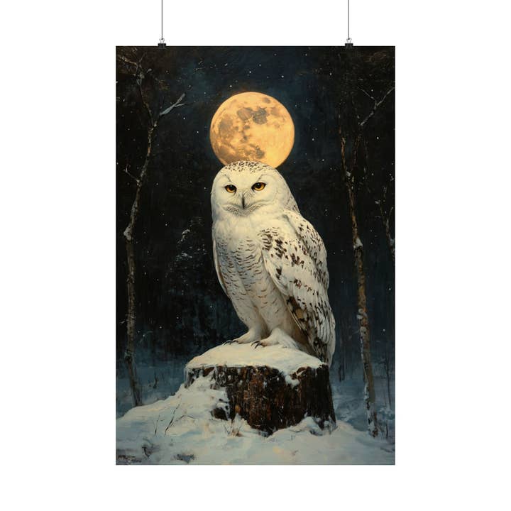 Ye Curiosity Shoppe - Wholesale Art Print - Arctic Owl Art Print1