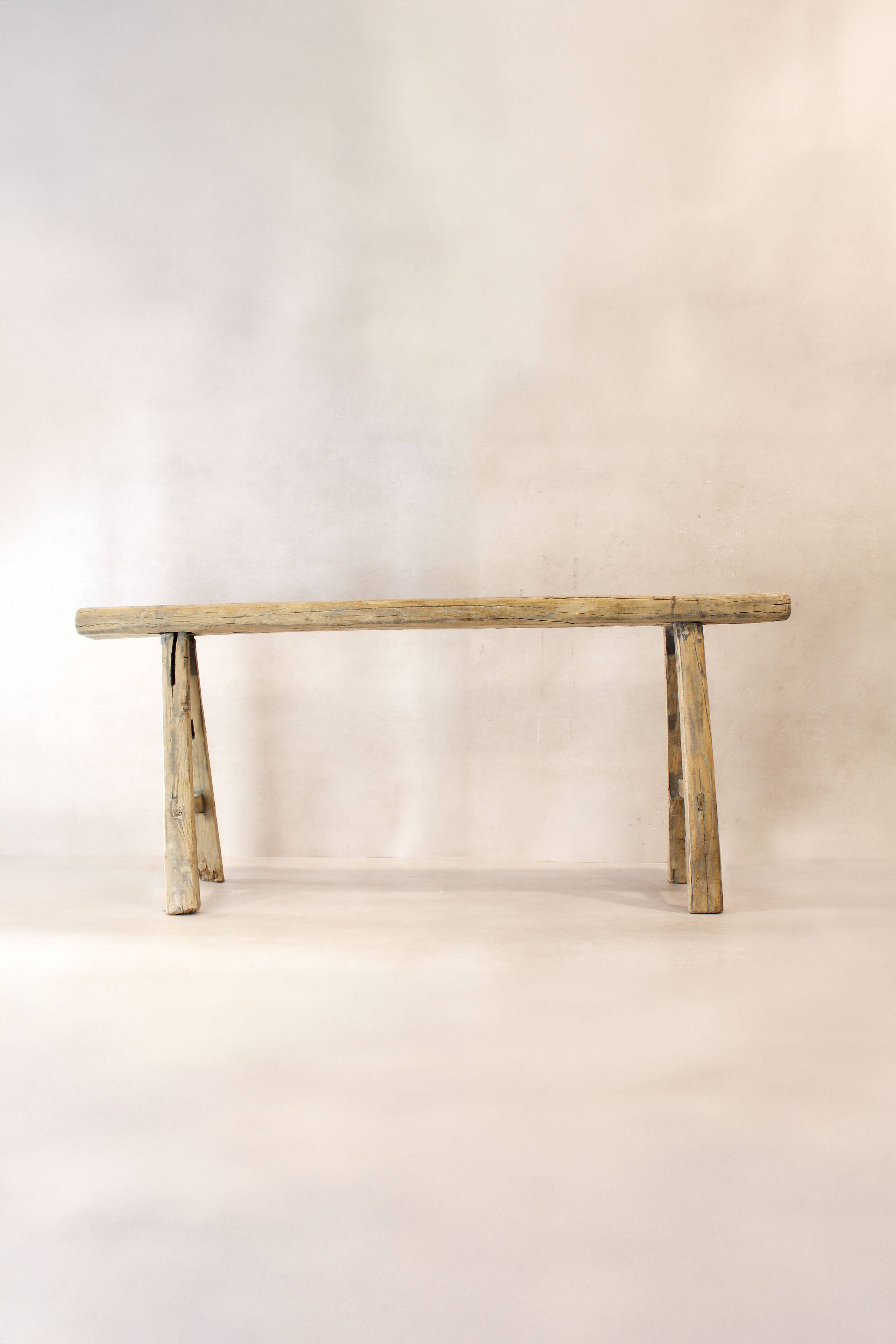 Botanical Boys - Wholesale Bench - Antique Rustic Elm Skinny Bench 055
