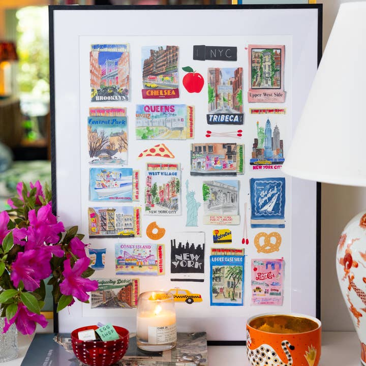 Furbish Studio – Großhandel Kunstdruck – NYC Stadtbezirke Streichholzschachtel Kunst Druck1