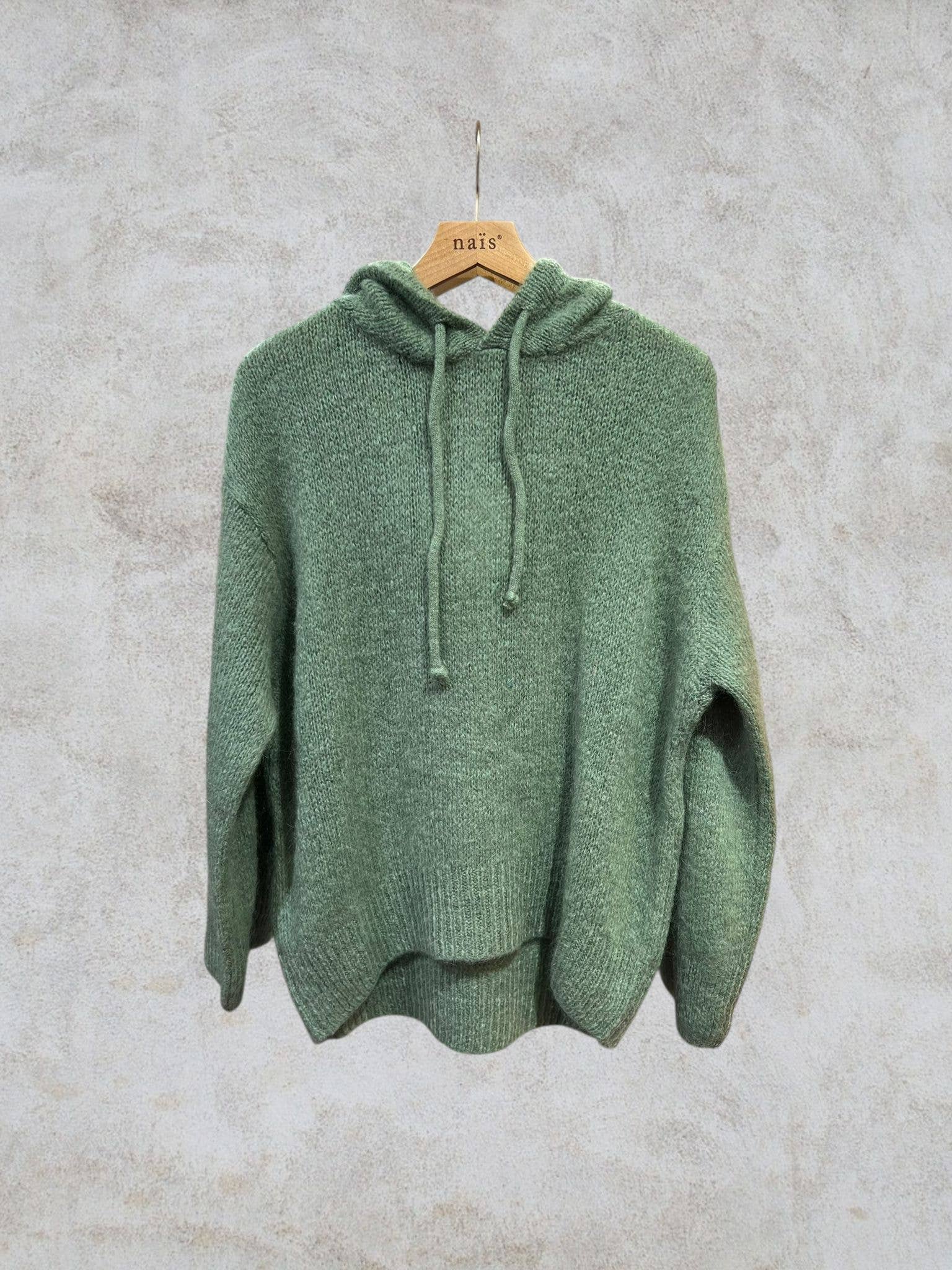 NAÏS PARIS - Wholesale Hoodie - Women's - MOHAIR AND WOOL HOODY-STYLE SWEATER23