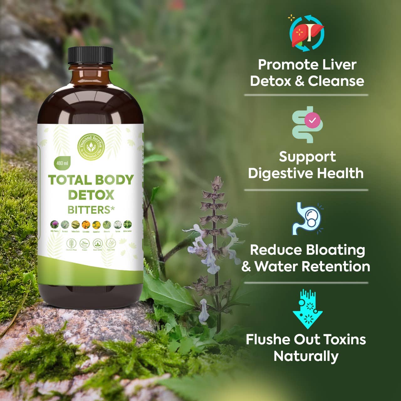 Yunani Herbs & essential Oils - Wholesale Oral Supplement/Vitamin - Total Body Detox living bitters 480mls2