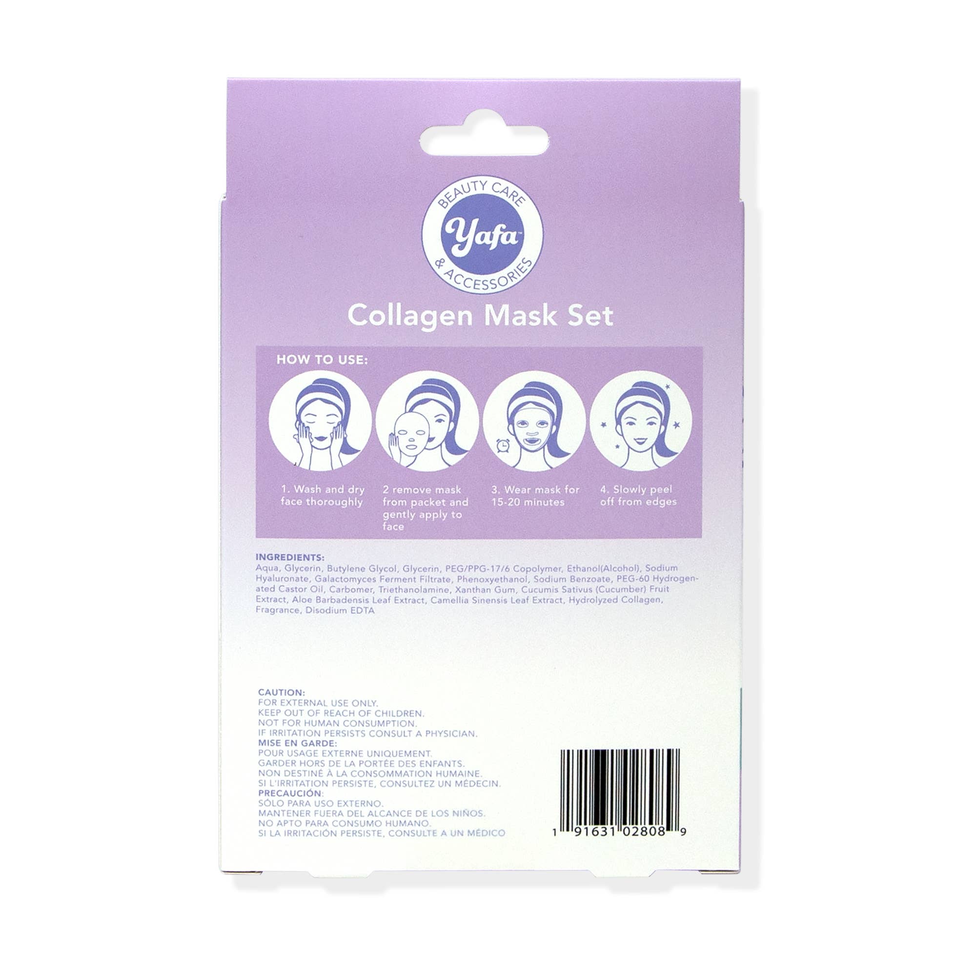 Yafa Beauty - Wholesale Skincare Face Mask - Yafa Collagen Face Sheet Masks, set of 51
