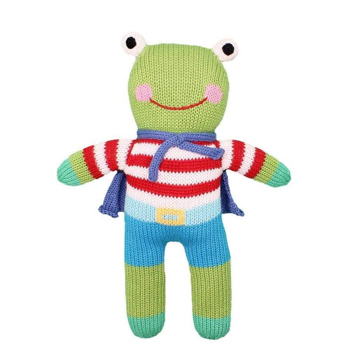 Petit Ami & Zubels – wholesale Docka - Barn – Freddy den flygande grodan stickade dockan