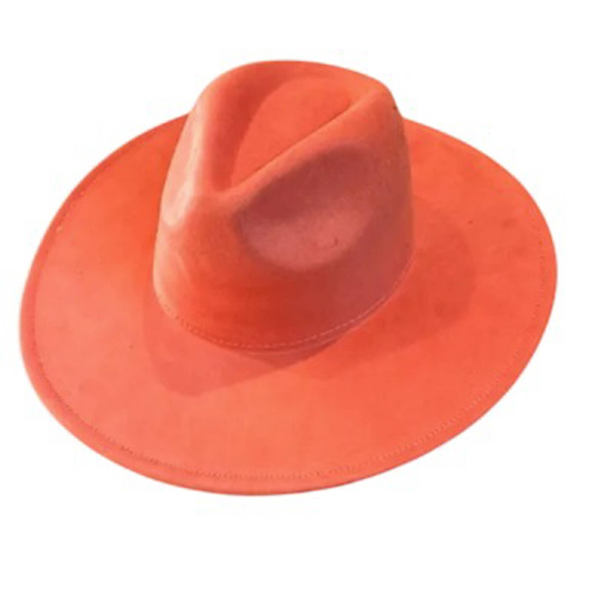 Portia Hat - Venta al por mayor Sombrero fedora - Unisex - Sombrero Panamá clásico de ante vegano con ala ancha8