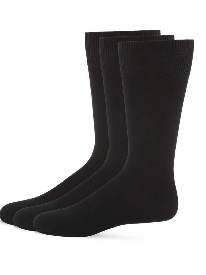 MeMoi Bamboo Calzini da uomo in maglia piatta, confezione da 3 per la vendita all'ingrosso da parte di Infinity Classics International Inc.