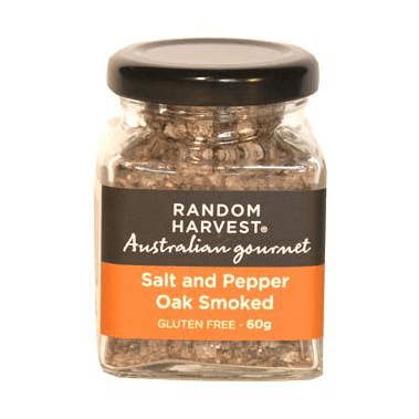 Oak Smoked Snow Flake Salz und Pfeffer 60g für den Großhandel von Random Harvest