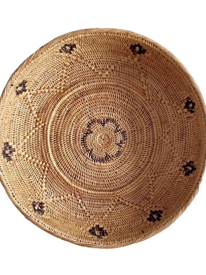 Dalton Black Natural Round Basket for wholesale by Cantiq Living