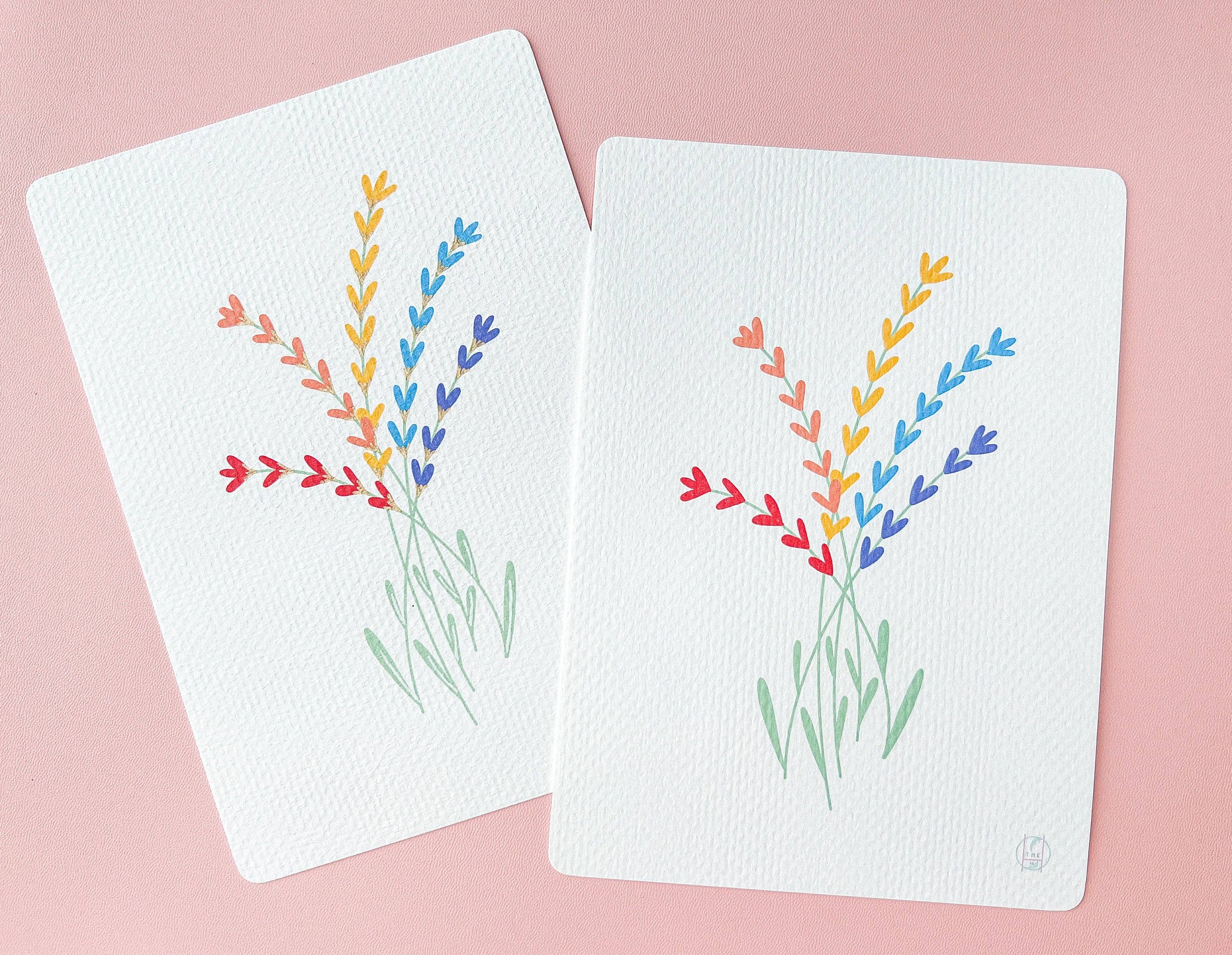 The Harpy Otter Co - Wholesale Art Print - Gay Pride Flag Floral Art Print1