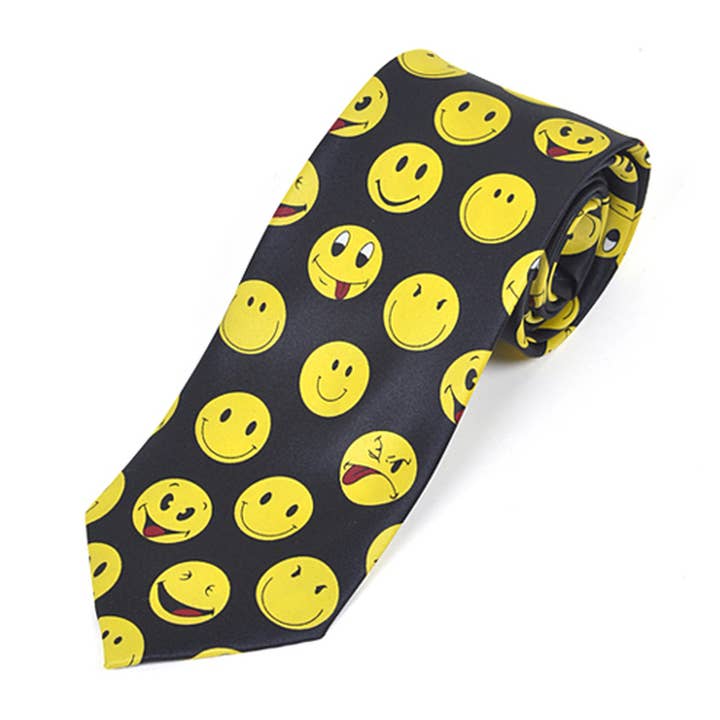 Cravate fantaisie Smiley Faces pour la vente par Selini New York