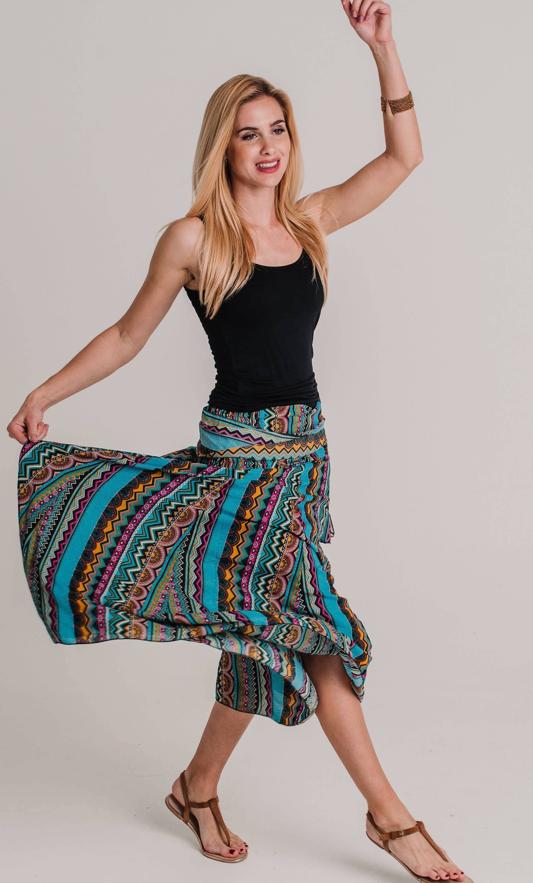 Miss Kitsch - Wholesale Skirt - Women's - Boho Skirt, African Print Skirt, Fluid Flower Plus Size Maxi Boho Dress Skirt, Women's Midi Skirt Clothes Gift For Her4