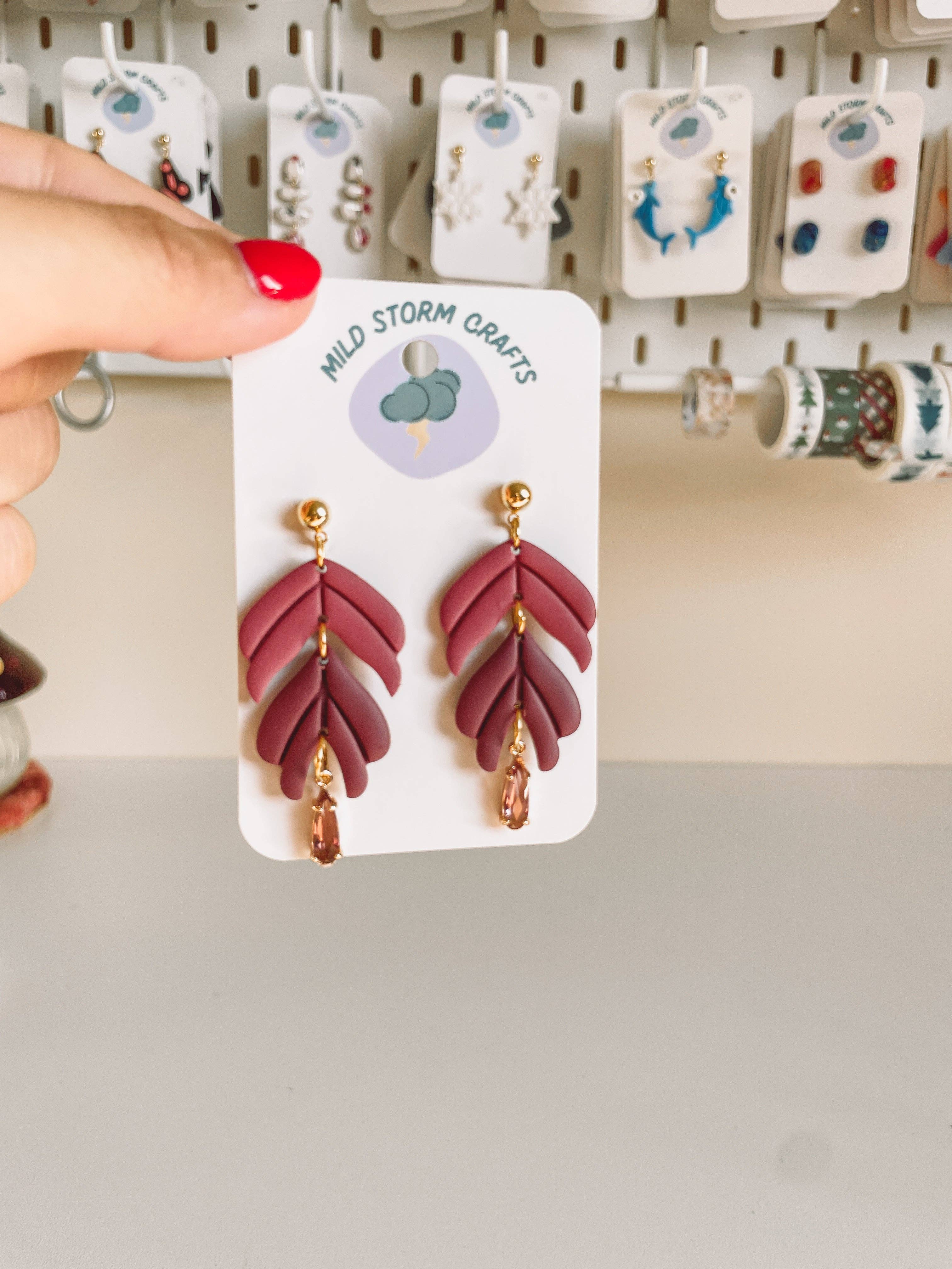 Mildstormcrafts – Großhandel Ohrhänger – Polymerclay Earrings | Leichte Ohrringe | Tria Drop3