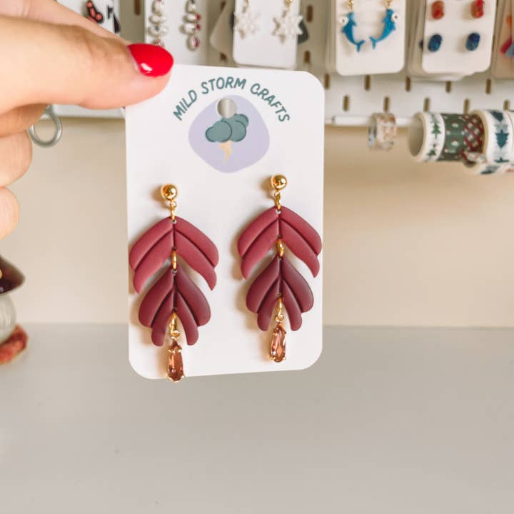 Mildstormcrafts – Großhandel Ohrhänger – Polymerclay Earrings | Leichte Ohrringe | Tria Drop3