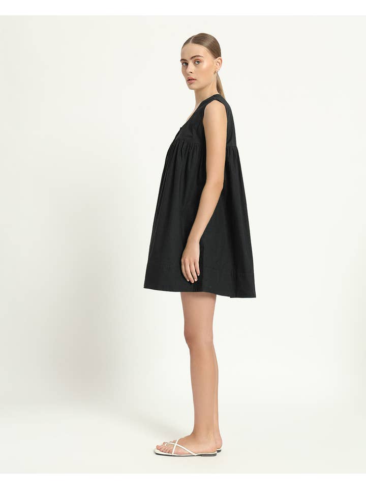 Thevasa - Wholesale Dress - Women's - The Jois Noir Cotton Dress2