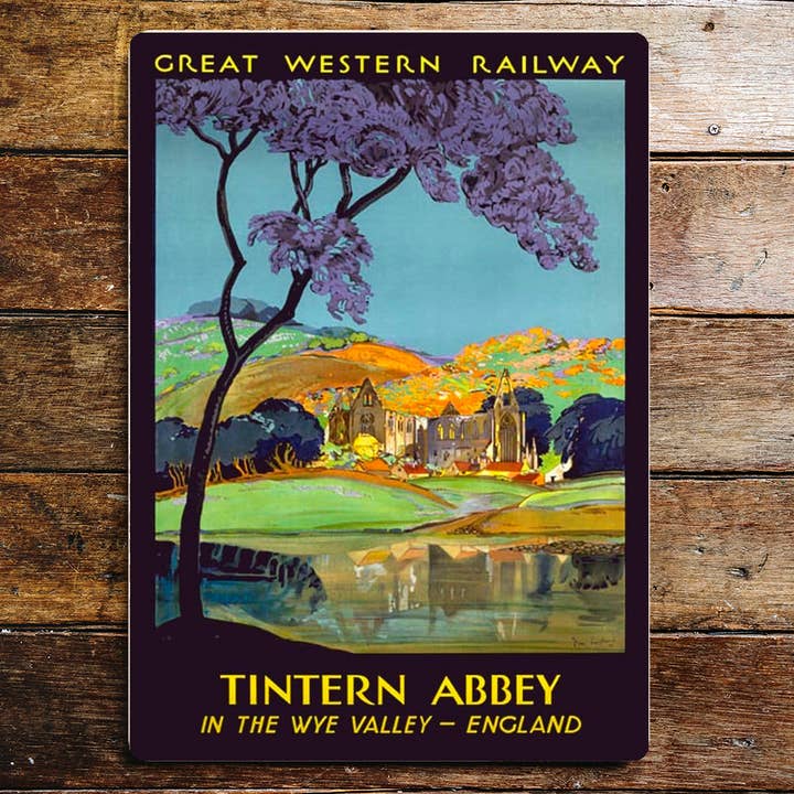 The British Metal Signs Company - Venta al por mayor Letreros - Cartel de metal Great Western Railway Tintern Abbey