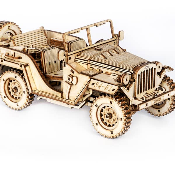 Robotime - Wholesale DIY Craft Kit - Kids - MC701 Rokr Army Jeep 3D Wooden Puzzle2