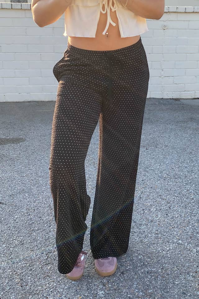 Nectar Clothing - Wholesale Pants - Women's - Swiss Dot Wide Leg Pants5