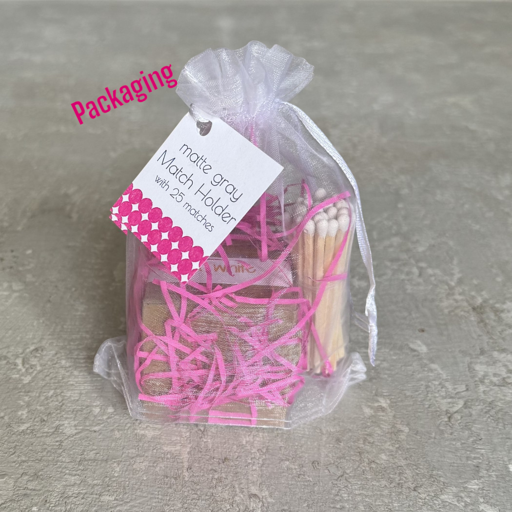 CJ Gift Goddess - Wholesale Match Holder - Concrete Match Holder/Toothpick Holder: Includes 25 Matches26