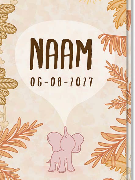 Geboortekaartje Olifant voor wholesale door liefs jansje