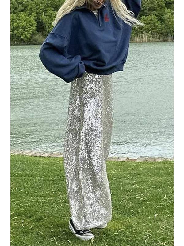 Queen Fashion - Wholesale Rok - Dames - lange rok met pailletten8