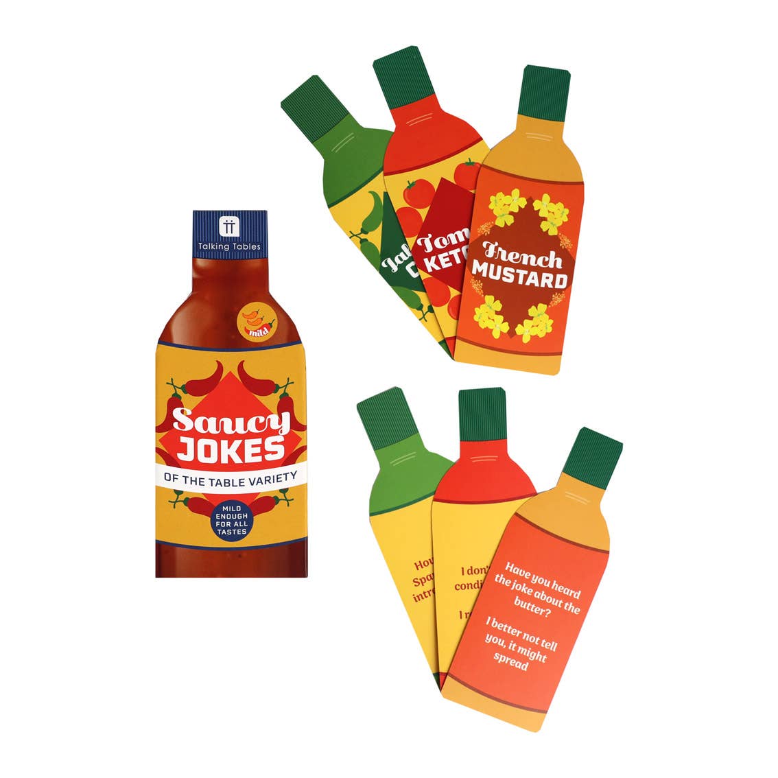 Talking Tables UK – wholesale Card game – Saucy Food Jokes | POS Unit |3