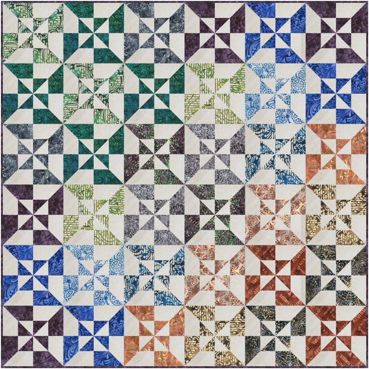 Needle in a Hayes Stack - Wholesale Quilt - Apothecary Twist1