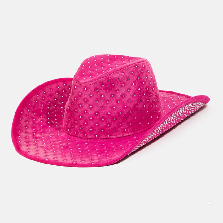 Collections by Fame Accessories - Wholesale Cowboy Hat - Women's - Western Studded Pattern Cowboy Hat5