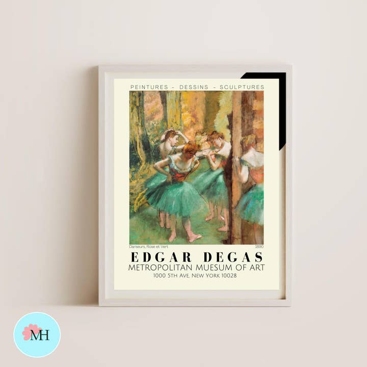 Magnifique Hearts - Wholesale Art Print - Prints of Art by Degas, Beautiful Ballerinas, Ballet, 8x105