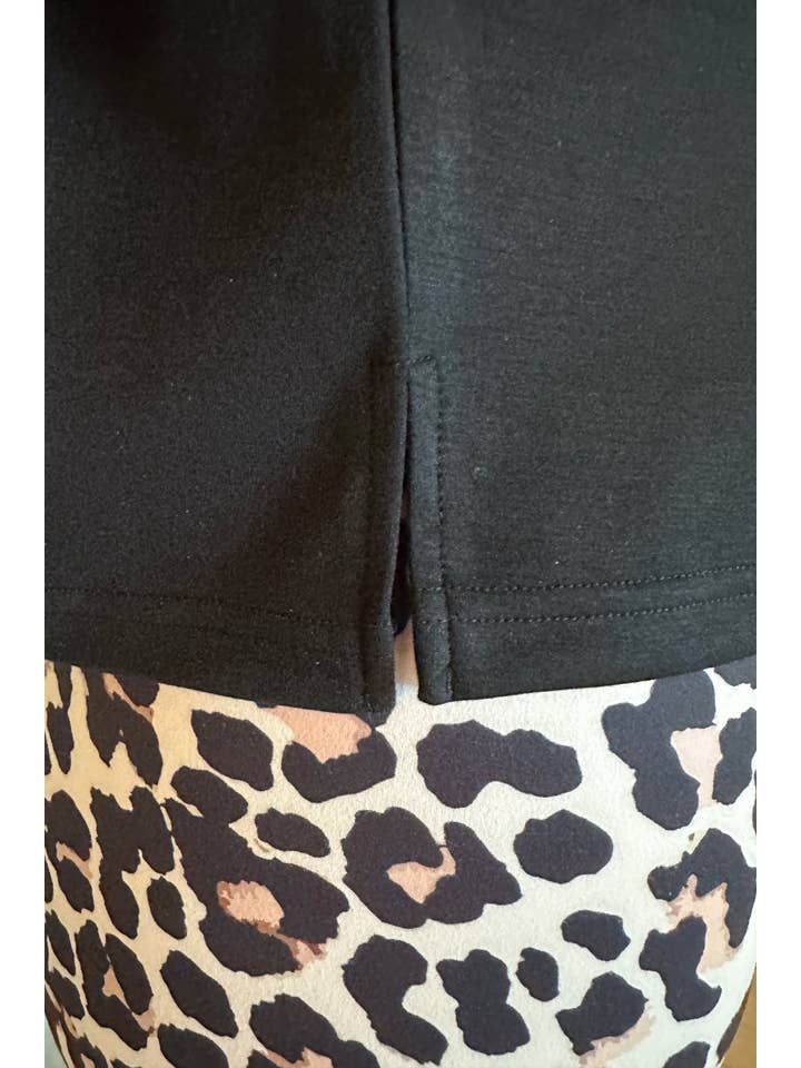 Casual Upgrade Half Sleeve Luxe Top- Black for wholesale on Faire5